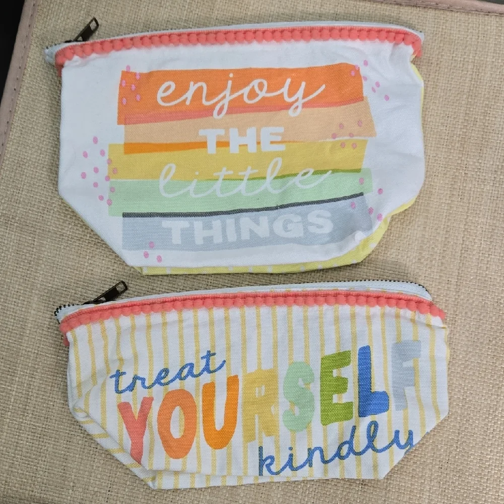 Colorful Motivational Cosmetic Bag Set